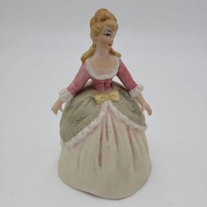 Vintage Lefton's Home Decor Lady Figurine Bell One Size Multicolor Ceramic